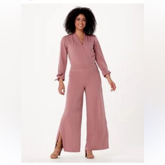 Lisa Rinna Collection Dusty Pink Jumpsuit - Picture 1 of 7